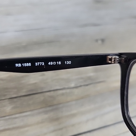 Ray-Ban RB1586 3773 Kids‎ Eyeglasses Black Green Frames Only 49-16-130 Full Rim - Picture 6 of 10